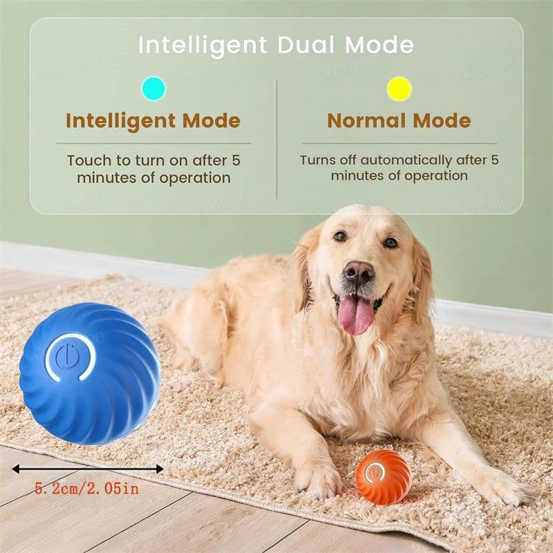 Interactive Smart Pet Ball – USB Rechargeable, Automatic Bouncing & Moving Toy for Dogs & Cats 🎾🐾