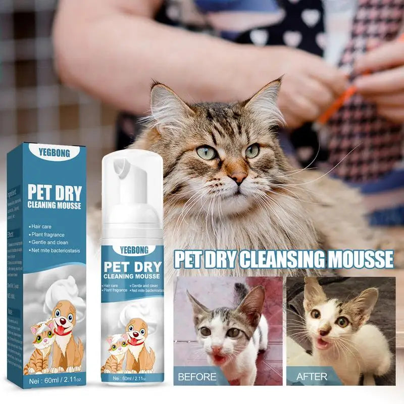 FreshPaws Multifunctional Dry Shampoo Mousse – Waterless Bath, kills bacteria, nourishes skin & Odor Remover for Dogs & Cats 🐾✨