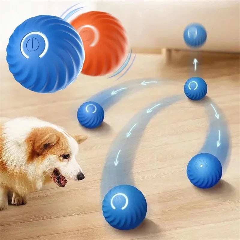 Interactive Smart Pet Ball – USB Rechargeable, Automatic Bouncing & Moving Toy for Dogs & Cats 🎾🐾