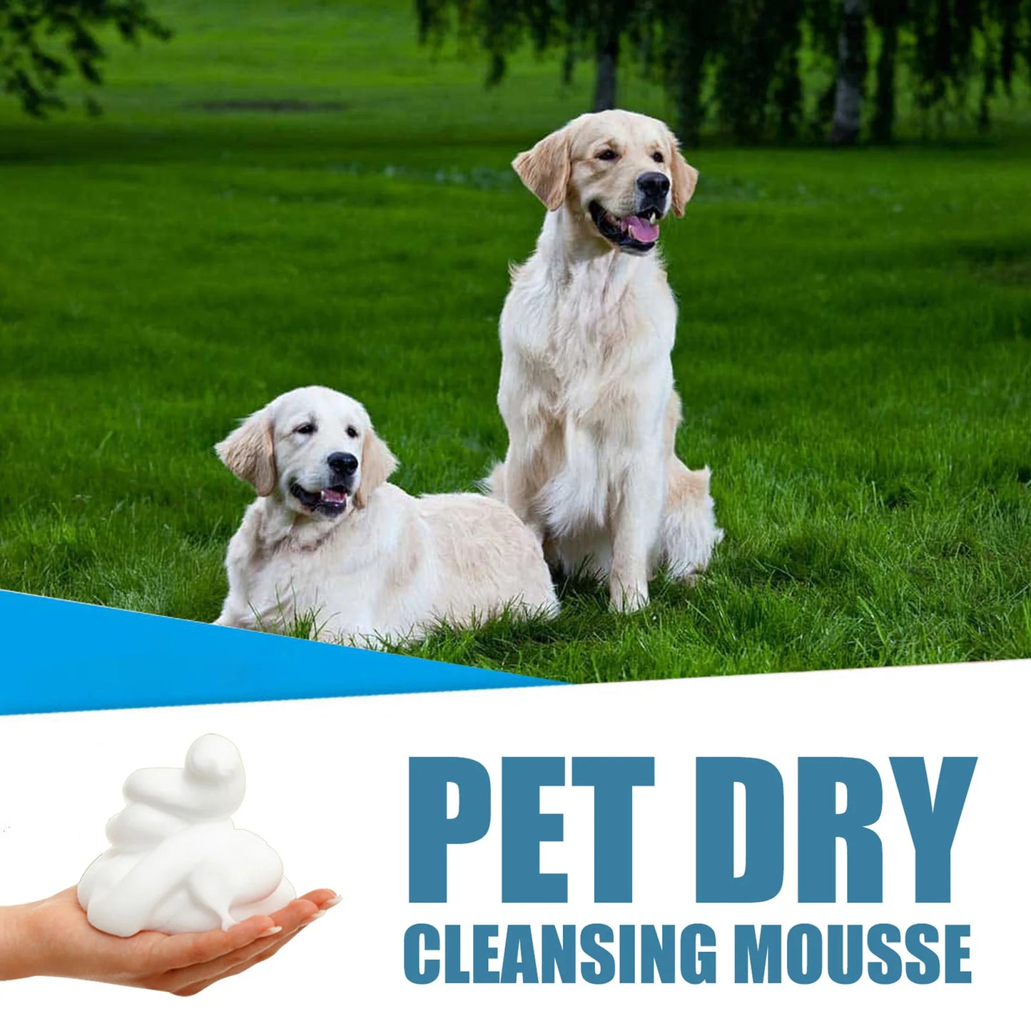 FreshPaws Multifunctional Dry Shampoo Mousse – Waterless Bath, kills bacteria, nourishes skin & Odor Remover for Dogs & Cats 🐾✨