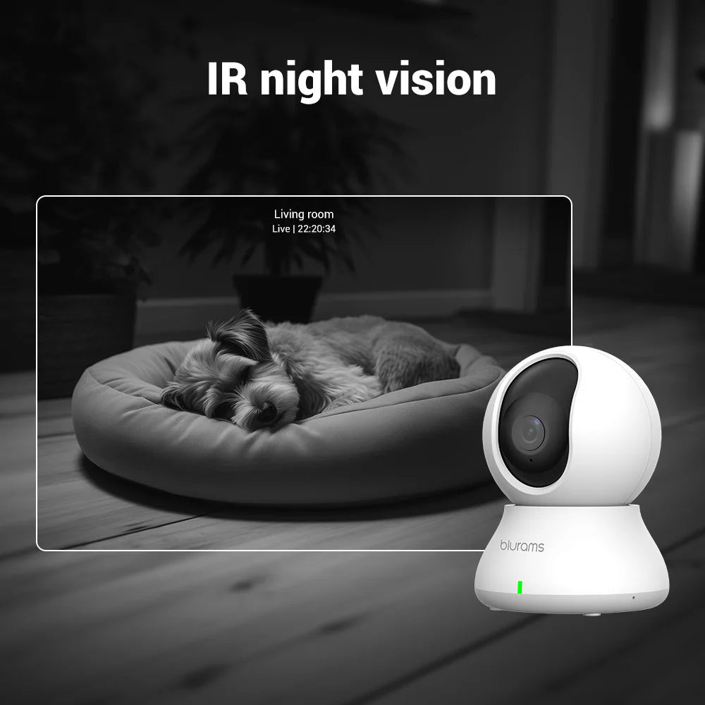 Blurams 2K 360° WiFi Pet & Home Security Camera – Dual-Band 2.4G/5G, Night Vision, 2-Way Talk, Smart App Control 📷🐾