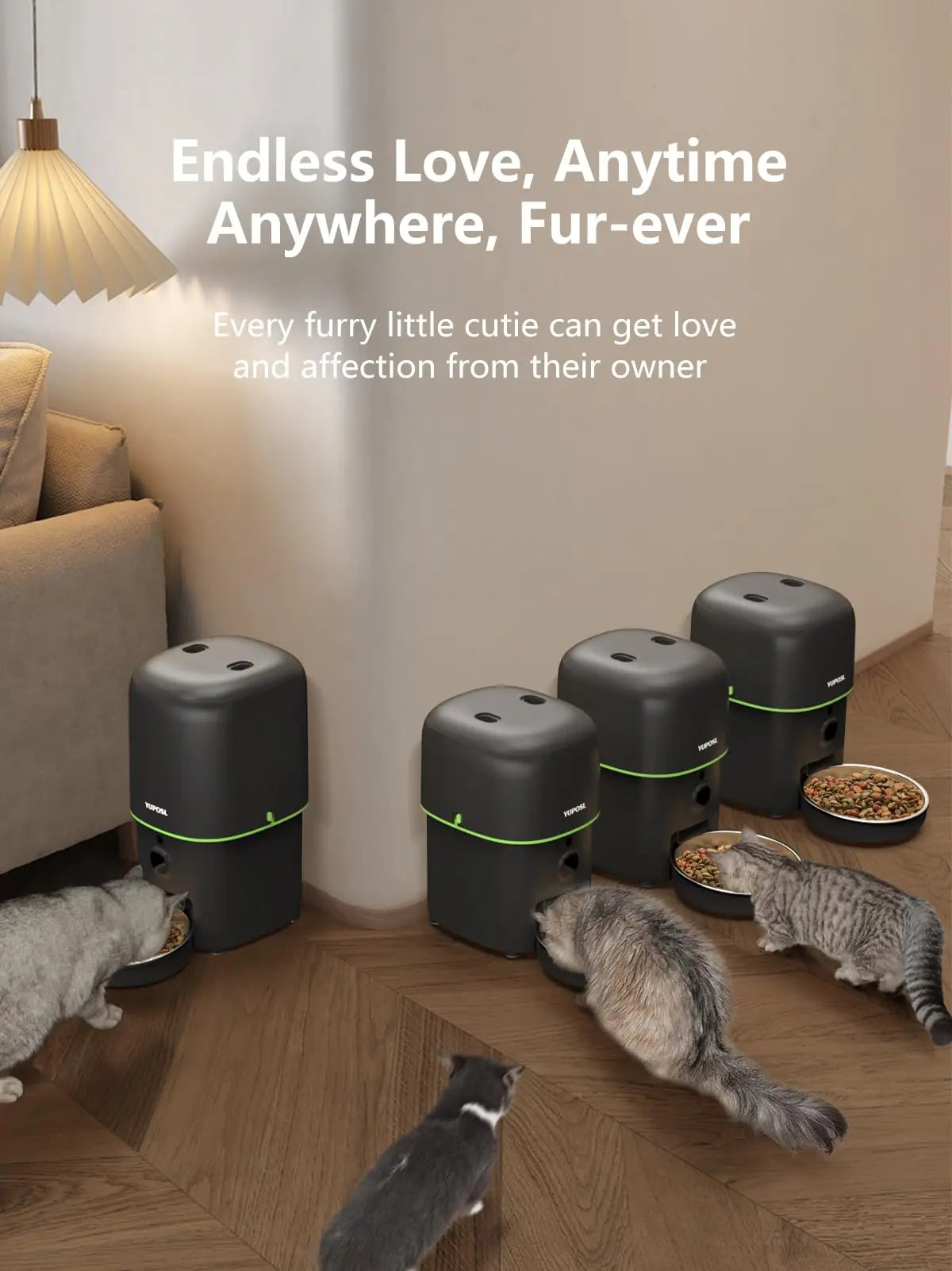 Automatischer Futterspender für Katzen mit Kamera, intelligenter Futterspender für Katzenfutter und Trockenfutter, 2,4 G/5 GWiFi, Tuya-App-Steuerung, automatischer Futterspender für Katzen und Hunde