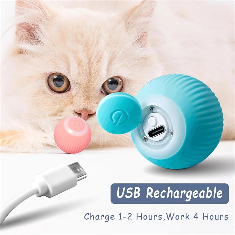 Jouet intelligent pour chien, balle électronique interactive pour animaux de compagnie, balle mobile USB, mouvement automatique, rebond pour chiot, cadeau d'anniversaire, produits pour chats