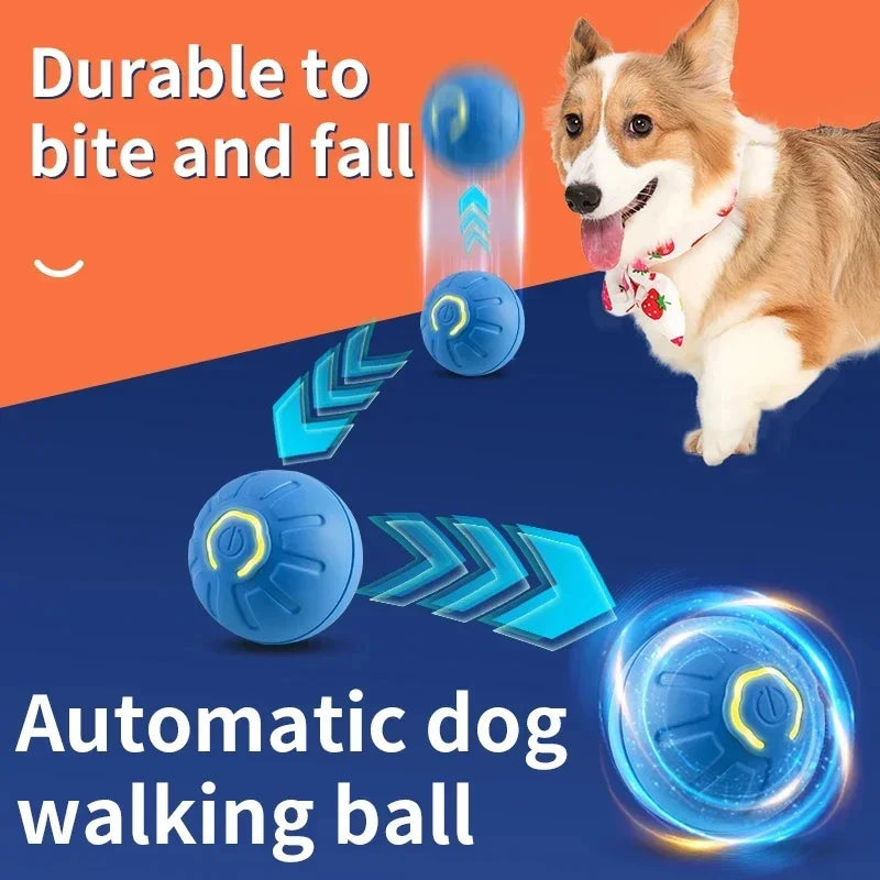 Interactive Smart Pet Ball – USB Rechargeable, Automatic Bouncing & Moving Toy for Dogs & Cats 🎾🐾