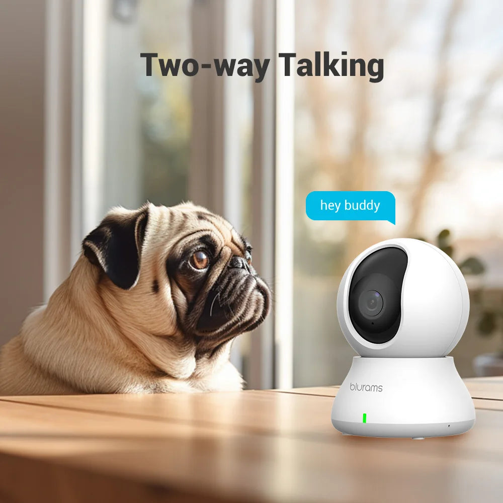 Blurams 2K 360° WiFi Pet & Home Security Camera – Dual-Band 2.4G/5G, Night Vision, 2-Way Talk, Smart App Control 📷🐾