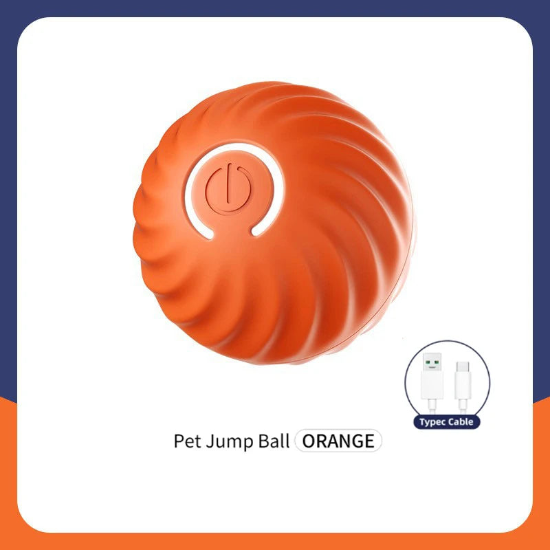 Interactive Smart Pet Ball – USB Rechargeable, Automatic Bouncing & Moving Toy for Dogs & Cats 🎾🐾