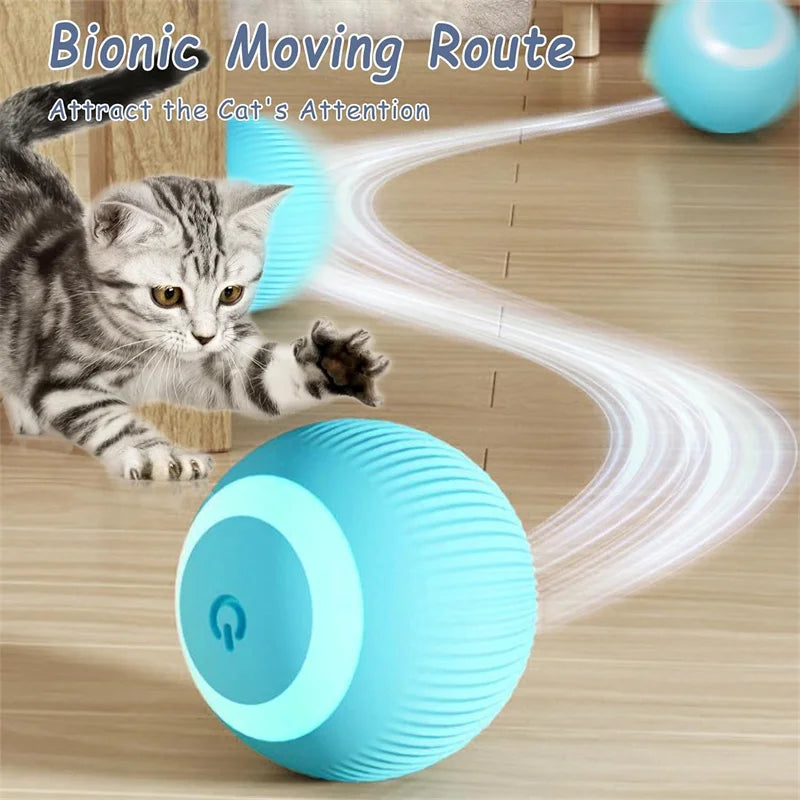 Interactive Smart Pet Ball – USB Rechargeable, Automatic Bouncing & Moving Toy for Dogs & Cats 🎾🐾