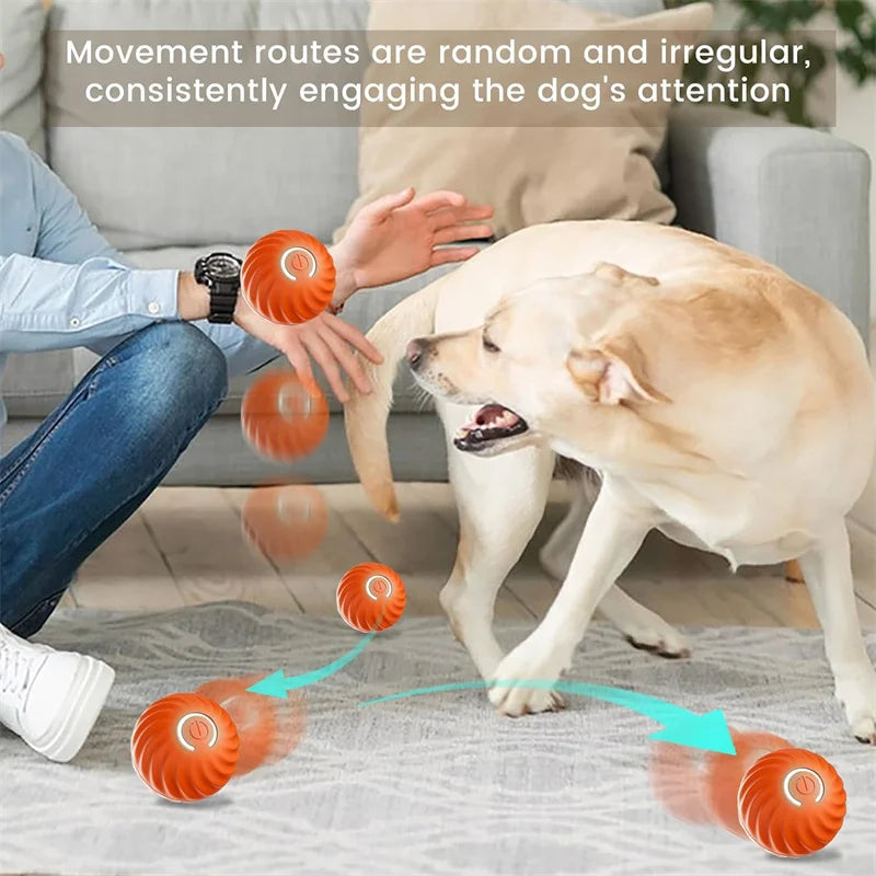 Interactive Smart Pet Ball – USB Rechargeable, Automatic Bouncing & Moving Toy for Dogs & Cats 🎾🐾