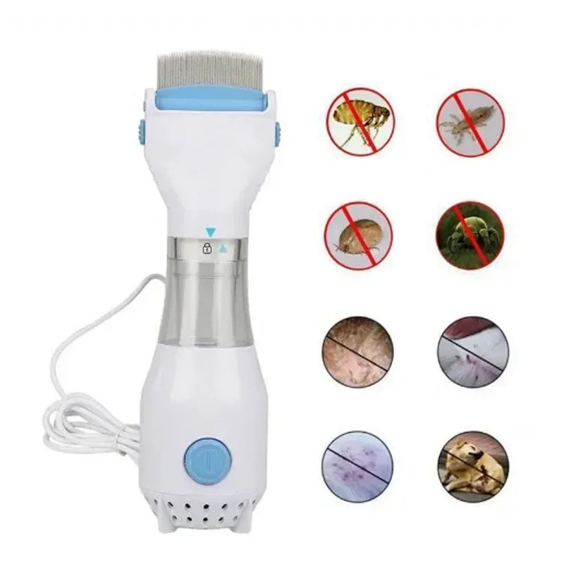 Peigne électrique anti-poux pour animaux de compagnie, brosse multifonctionnelle pour éliminer les puces physiques, pour chats et chiens, nettoyeur de poils, peigne anti-poux